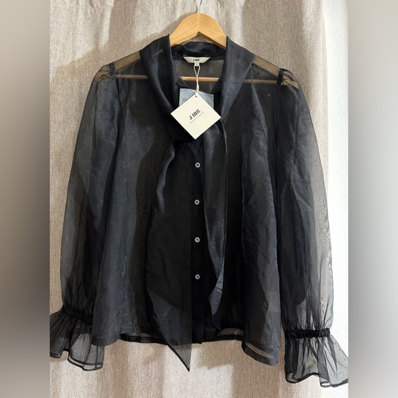 J.ING Tops - J.ING Black Sheer Blouse